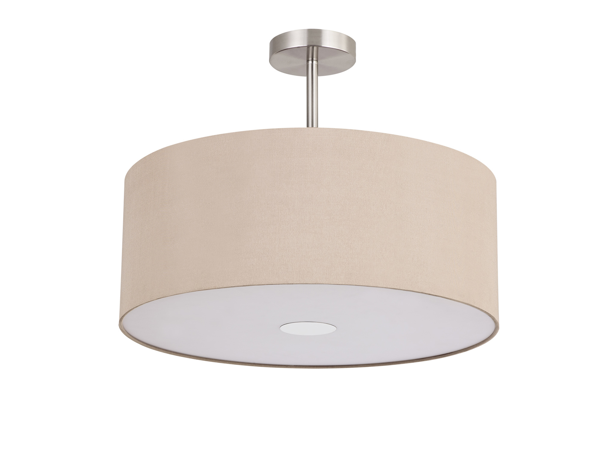 Baymont 50cm Semi Flush 3 Light Satin Nickel, Antique Gold/Ruby, Frosted Diffuser DK0430  Deco Baymont SN AG